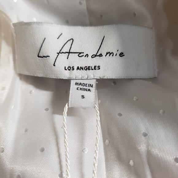 L'Academie Los Angeles Front Tie Blazer Dress in Cream Size Small Revolve - Picture 3 of 11